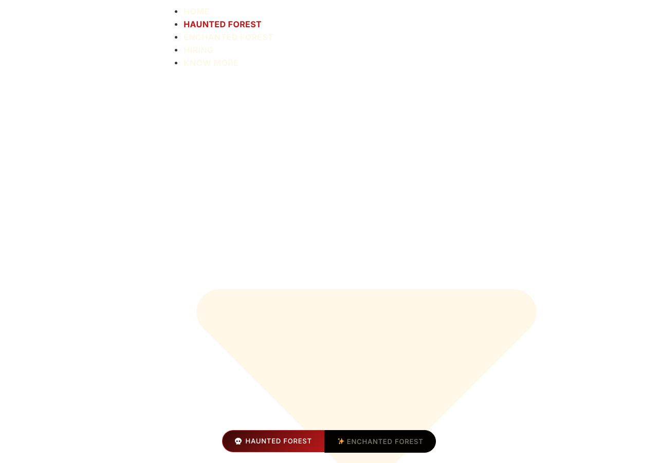 Homepage snapshot of Haunted Forest CA