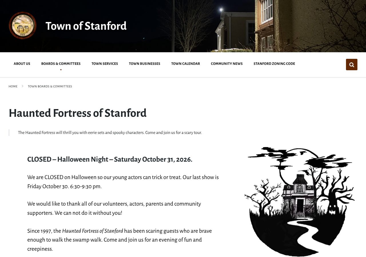 Homepage snapshot of Haunted Fortress of Stanford
