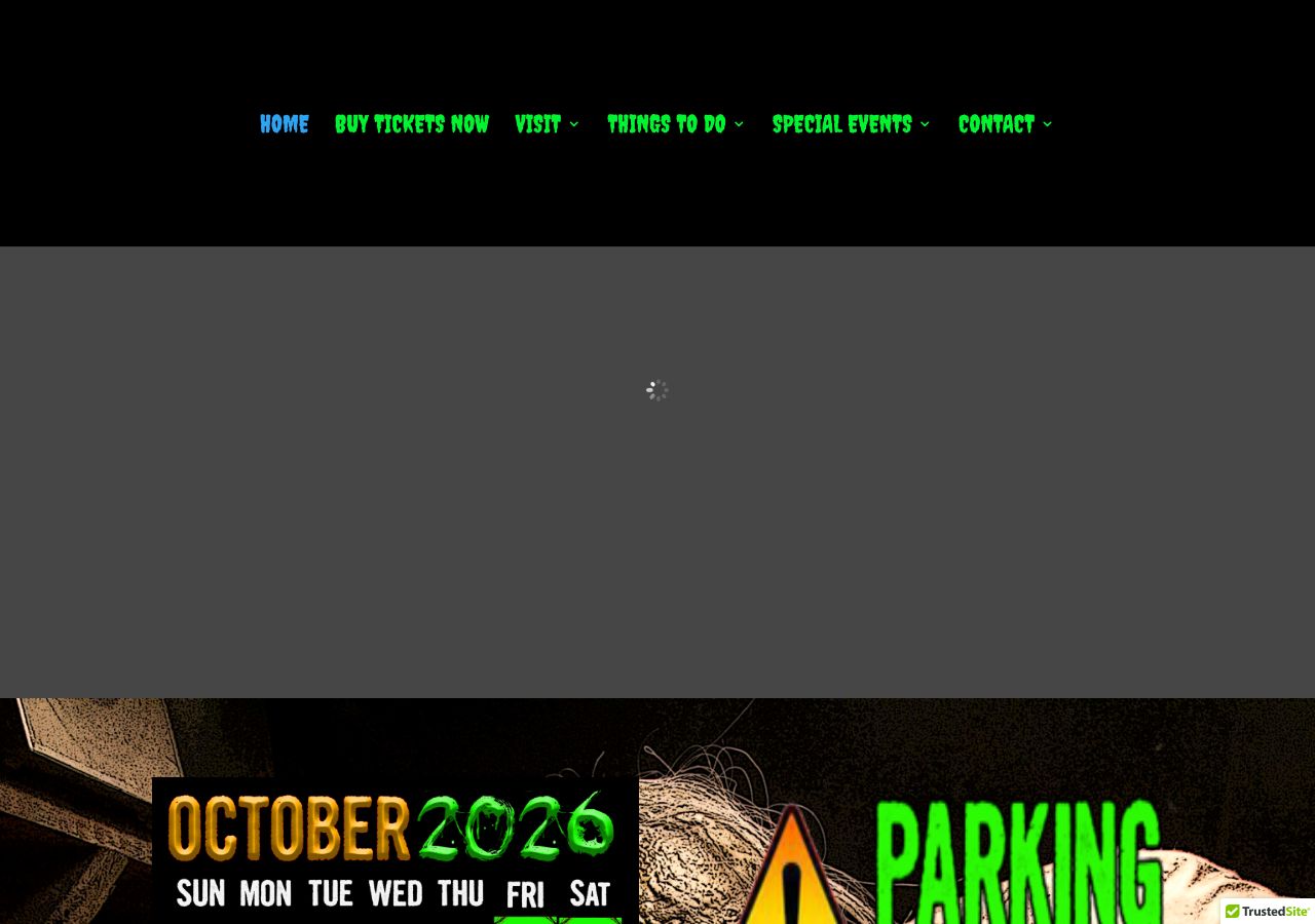 Homepage snapshot of Haunted Hills Haunted Attractions