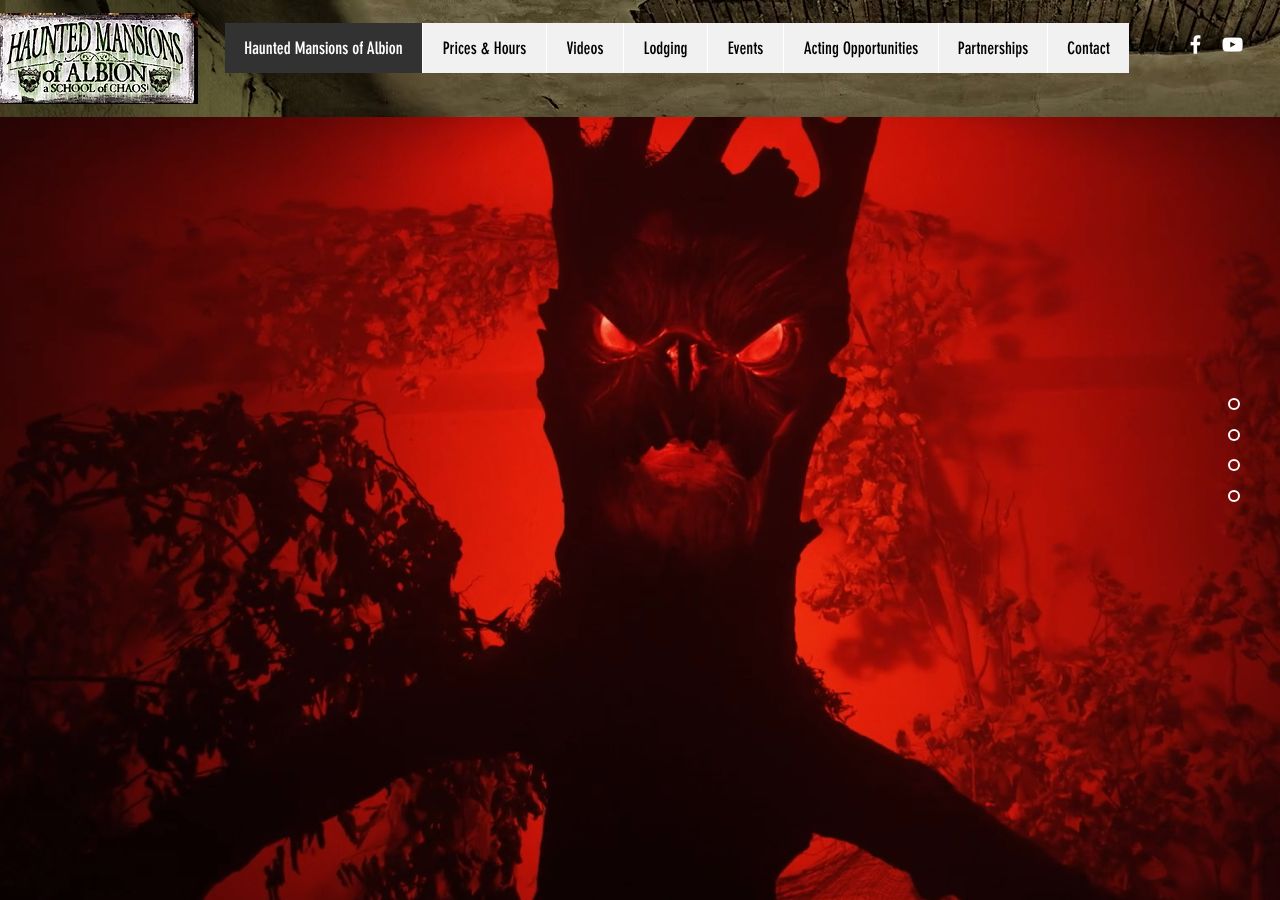 Homepage snapshot of Haunted Mansions of Albion