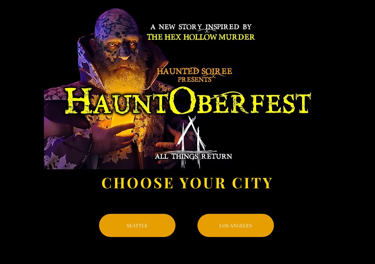Homepage snapshot of Haunted Soirée (Previously "House of Spirits")