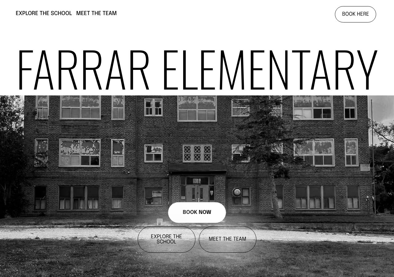 Homepage snapshot of Haunting At Farrar
