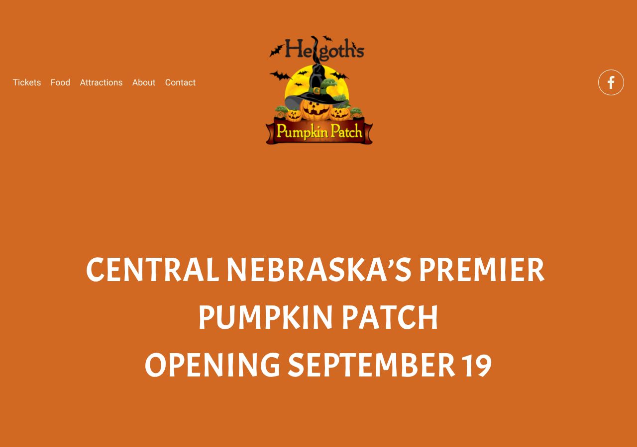 Homepage snapshot of Helgoths Pumpkin Patch