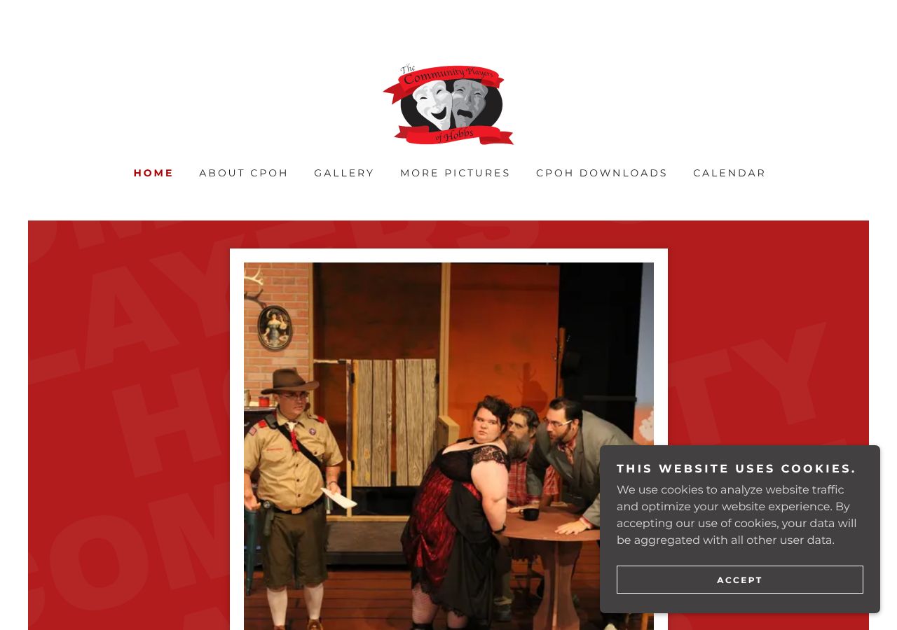 Homepage snapshot of Hobbs Community Playhouse