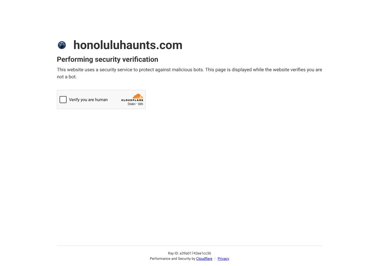 Homepage snapshot of Honolulu Haunts Ghost Tours And Pub Crawls