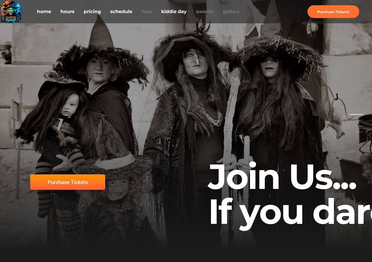 Homepage snapshot of Idaho Haunted Swamp