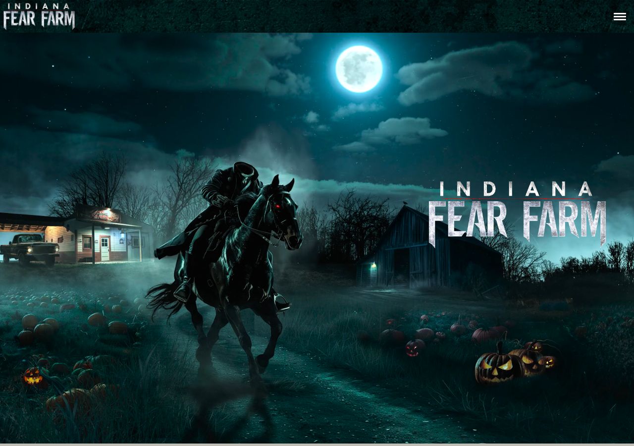 Homepage snapshot of Indiana Fear Farm