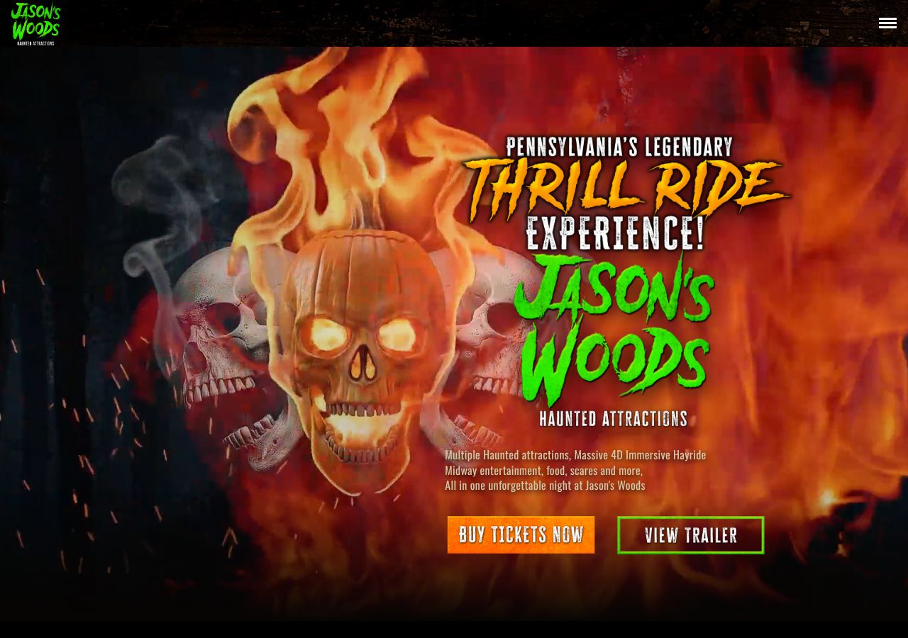 Homepage snapshot of Jason's Woods