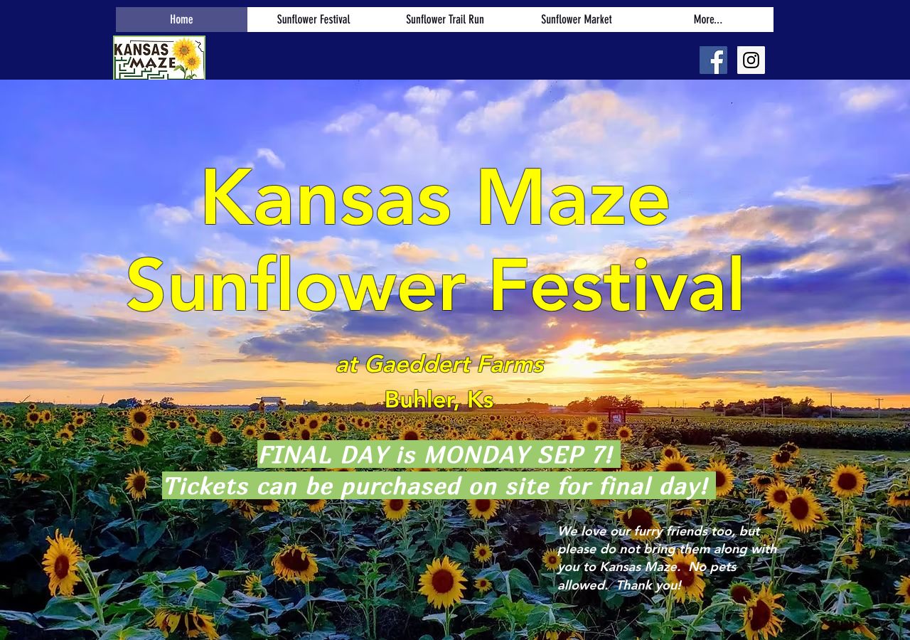 Homepage snapshot of Kansas Maze, Inc