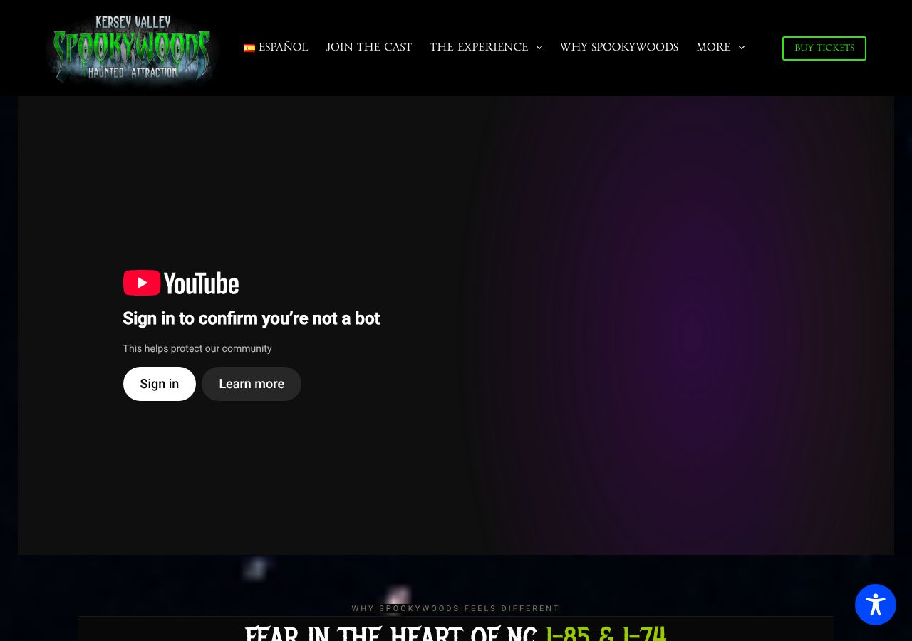 Homepage snapshot of Kersey Valley SpookyWoods
