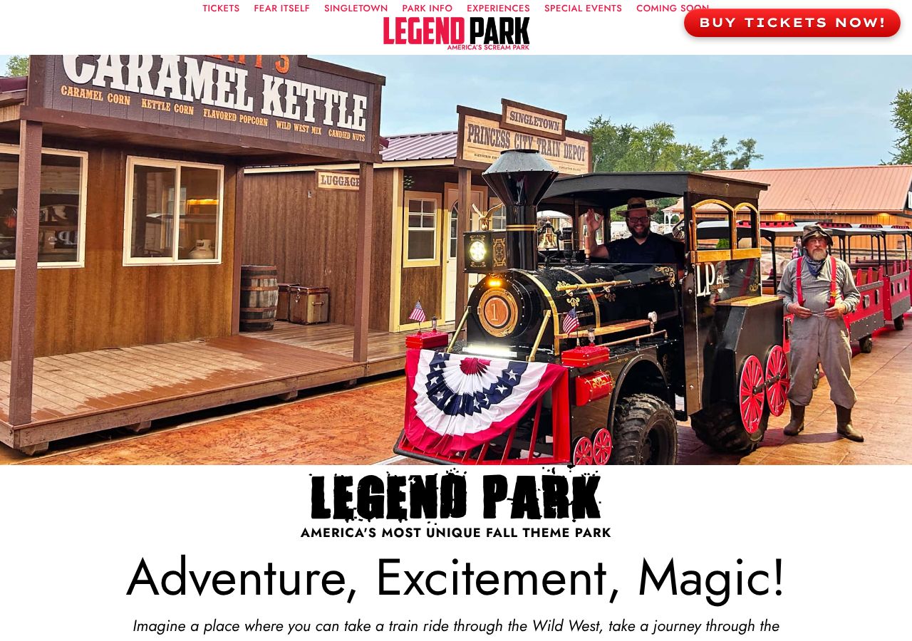 Homepage snapshot of Legend Park