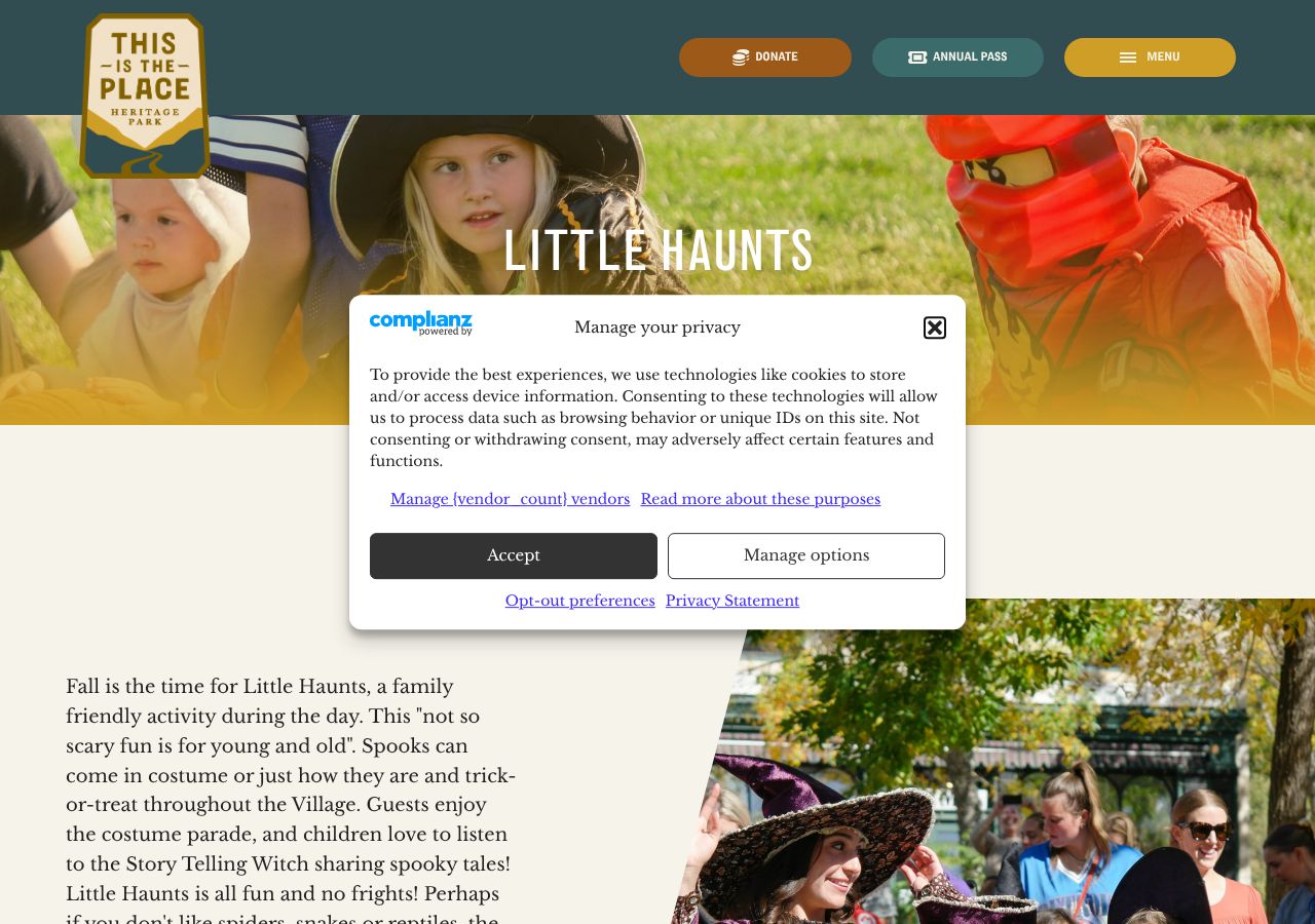 Homepage snapshot of Little Haunts