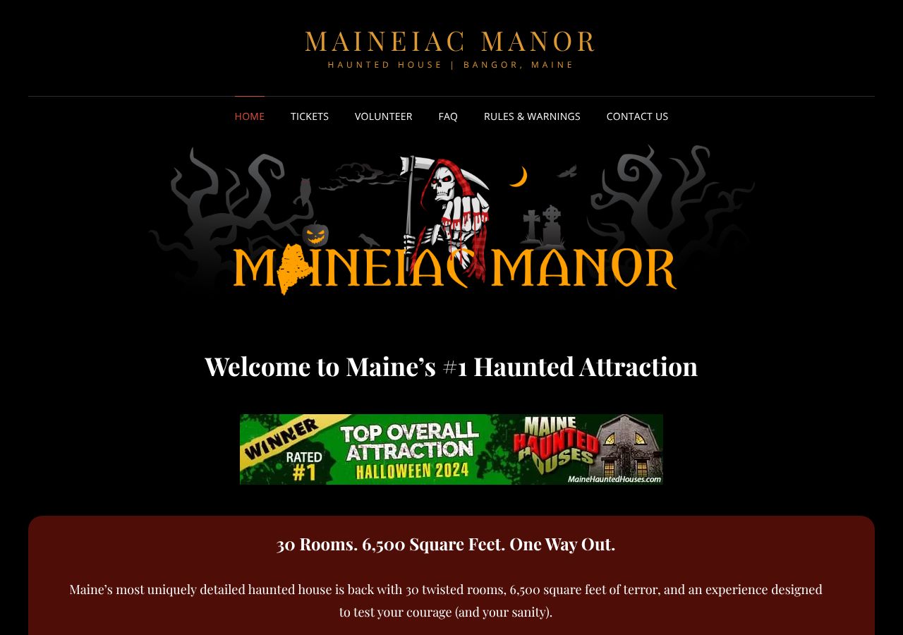 Homepage snapshot of Maineiac Manor