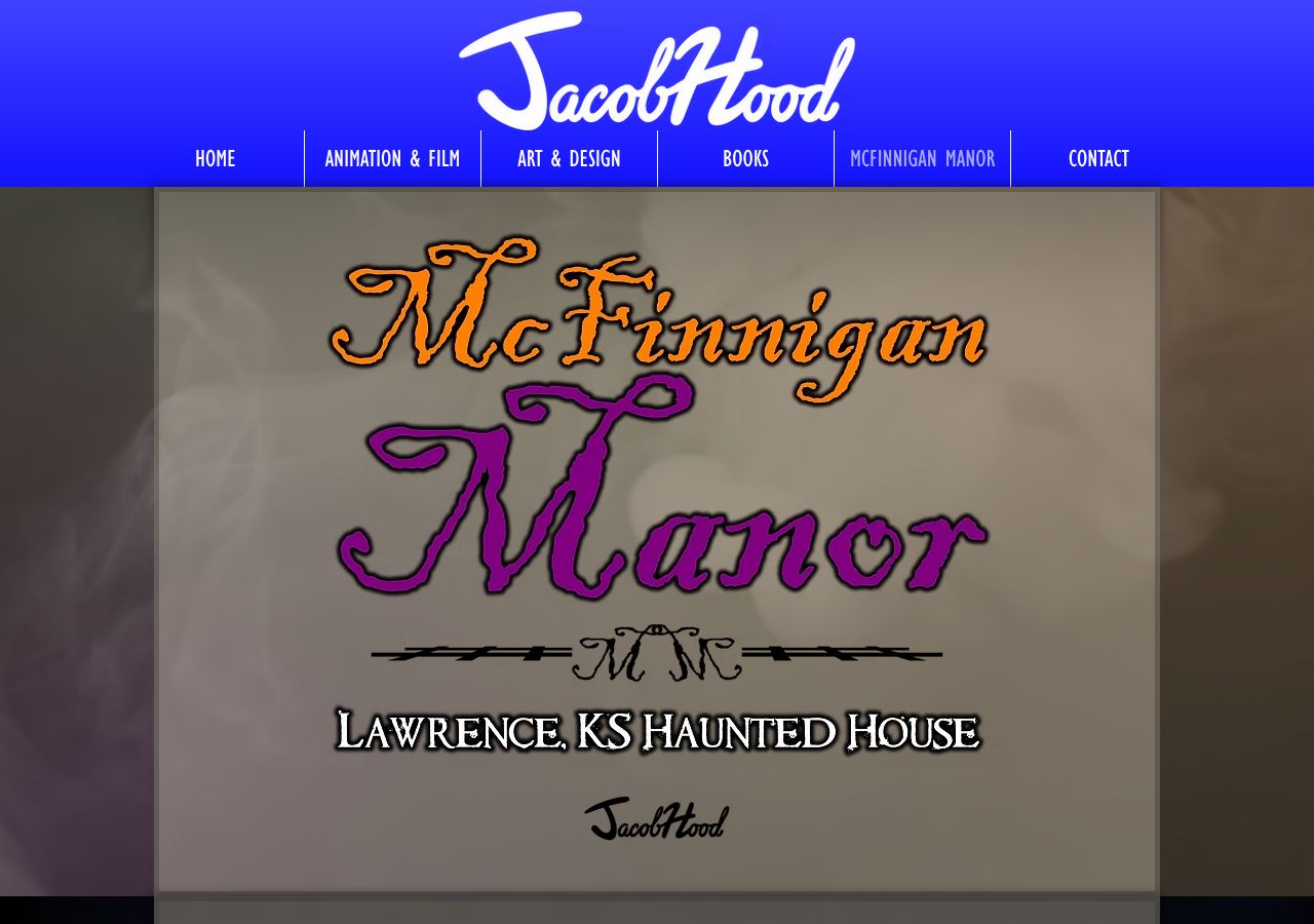Homepage snapshot of McFinnigan Manor