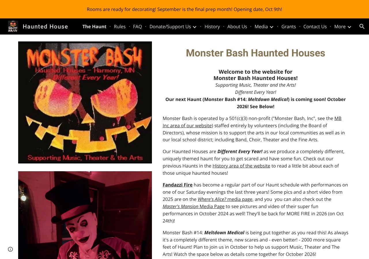 Homepage snapshot of Monster Bash Inc