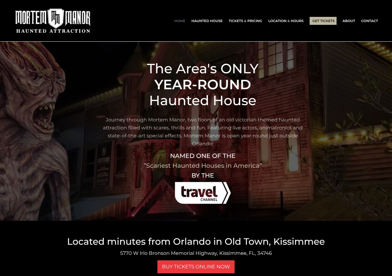 Homepage snapshot of Mortem Manor Haunted Attraction