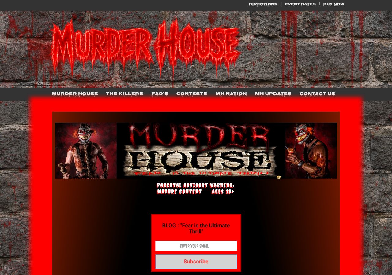 Homepage snapshot of Murder House