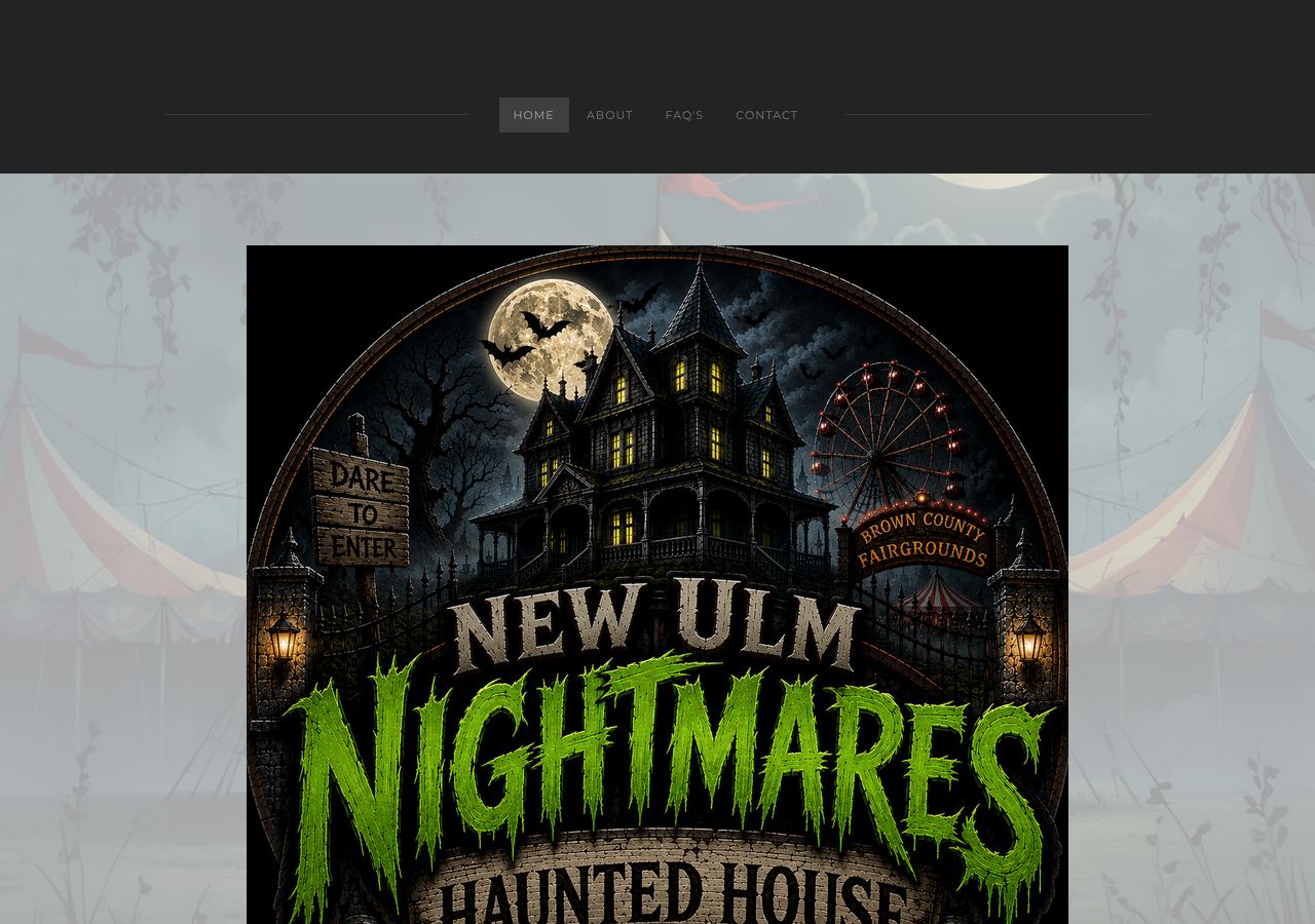 Homepage snapshot of New Ulm Nightmares Haunted House