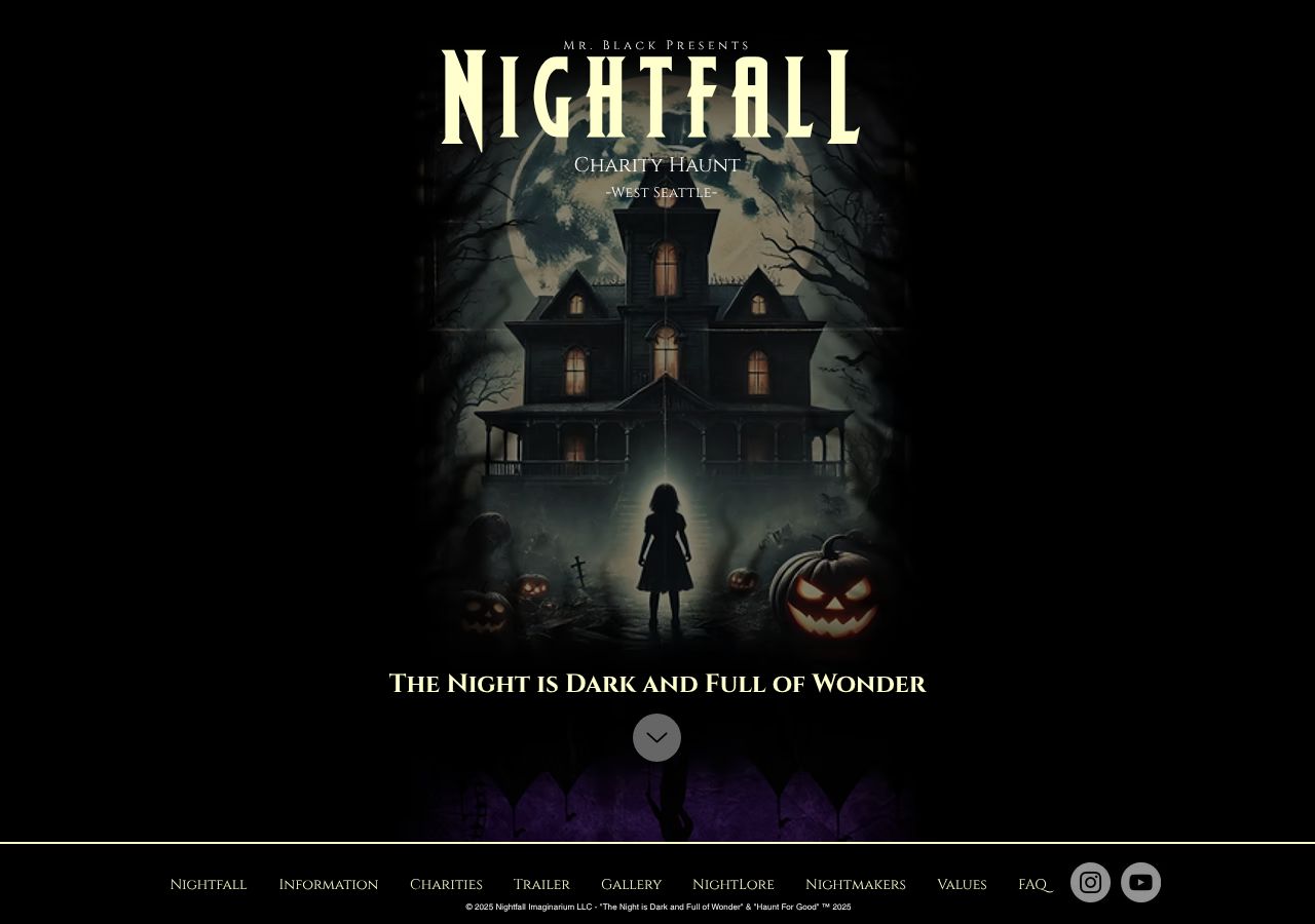Homepage snapshot of Nightfall