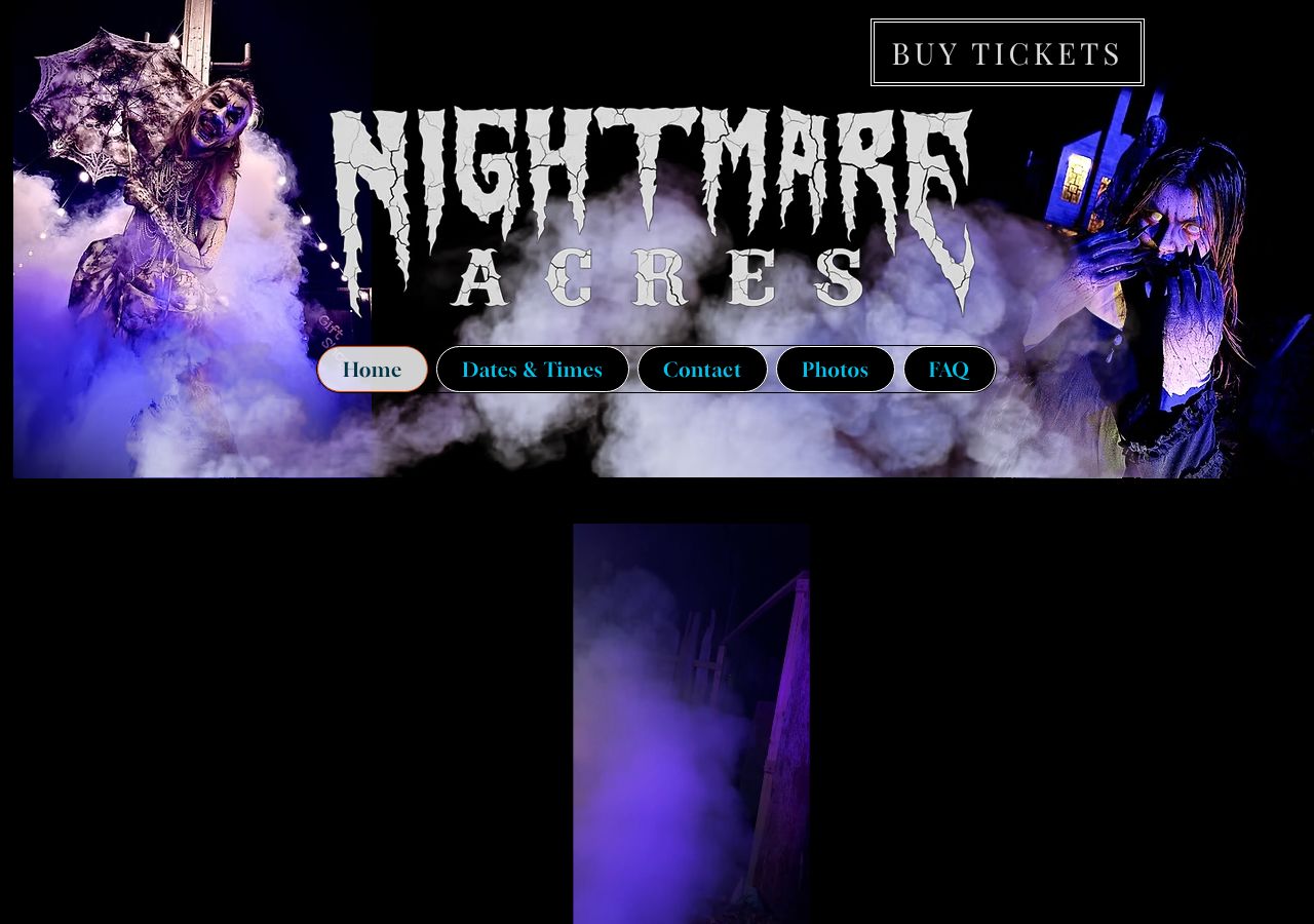Homepage snapshot of Nightmare Acres