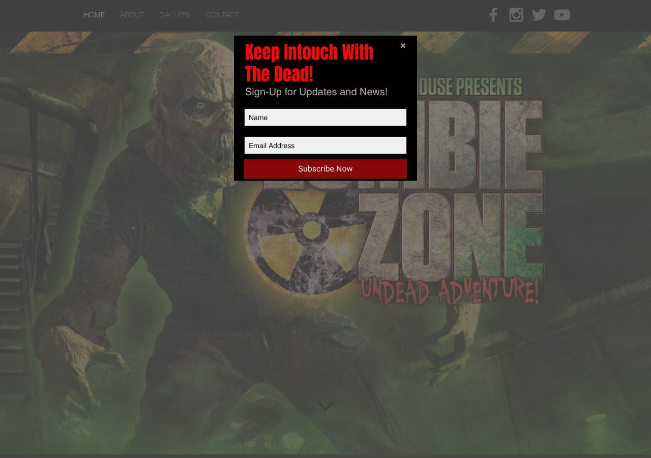 Homepage snapshot of Nightmare Haunted House
