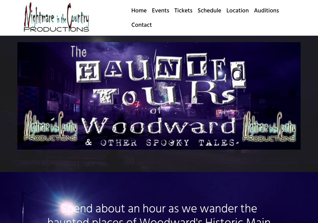 Homepage snapshot of Nightmare in the Country