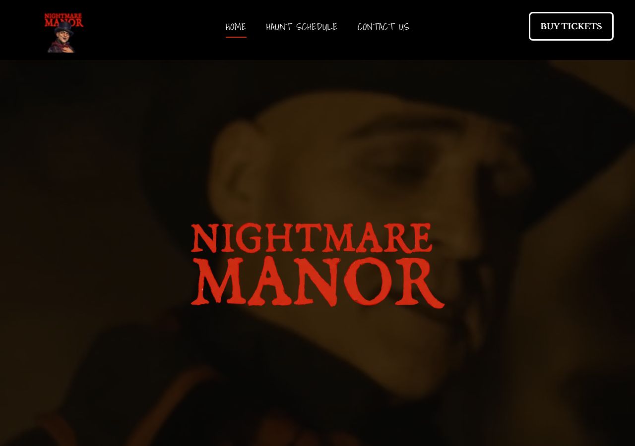 Homepage snapshot of Nightmare Manor