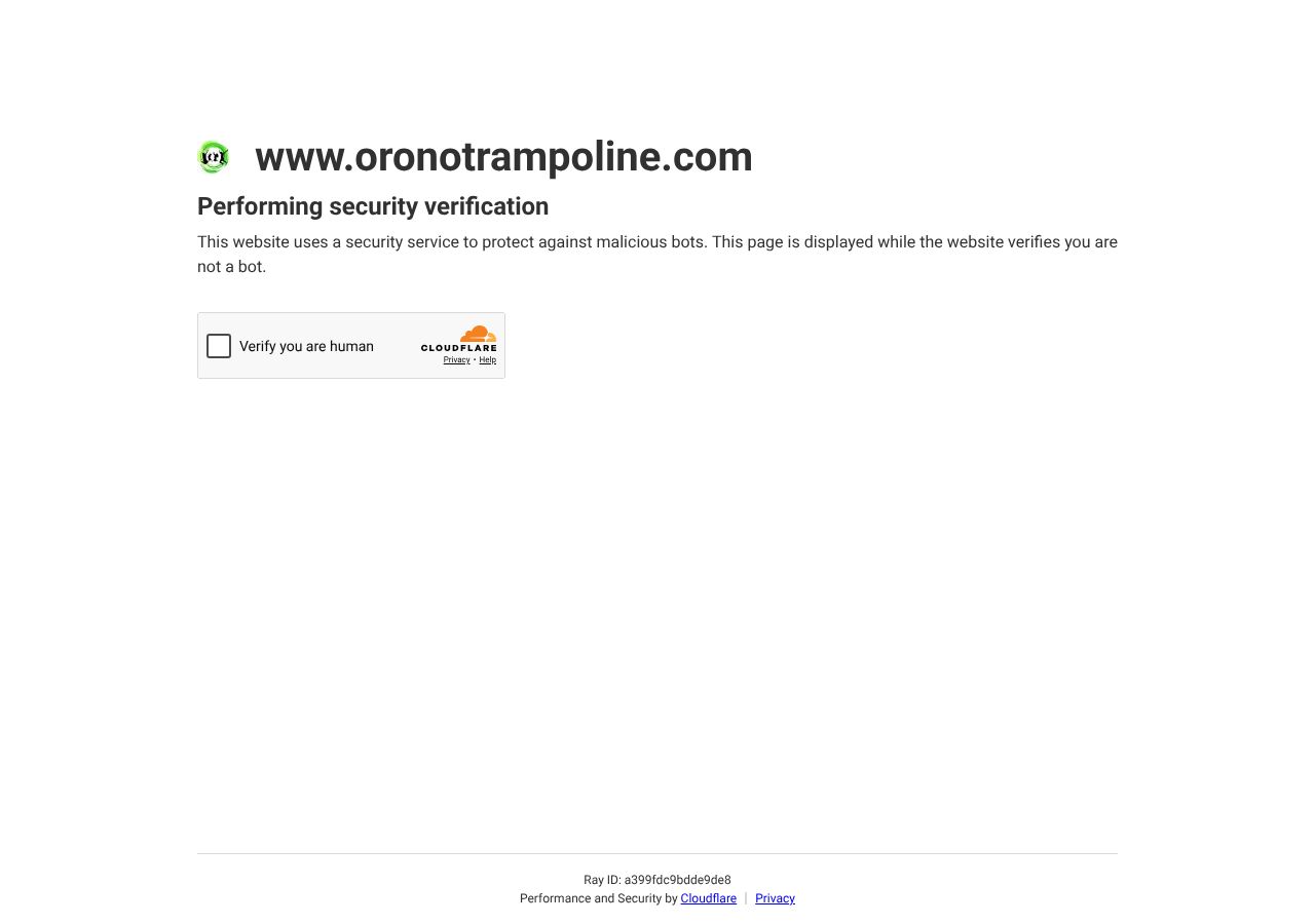 Homepage snapshot of Orono Trampoline Park