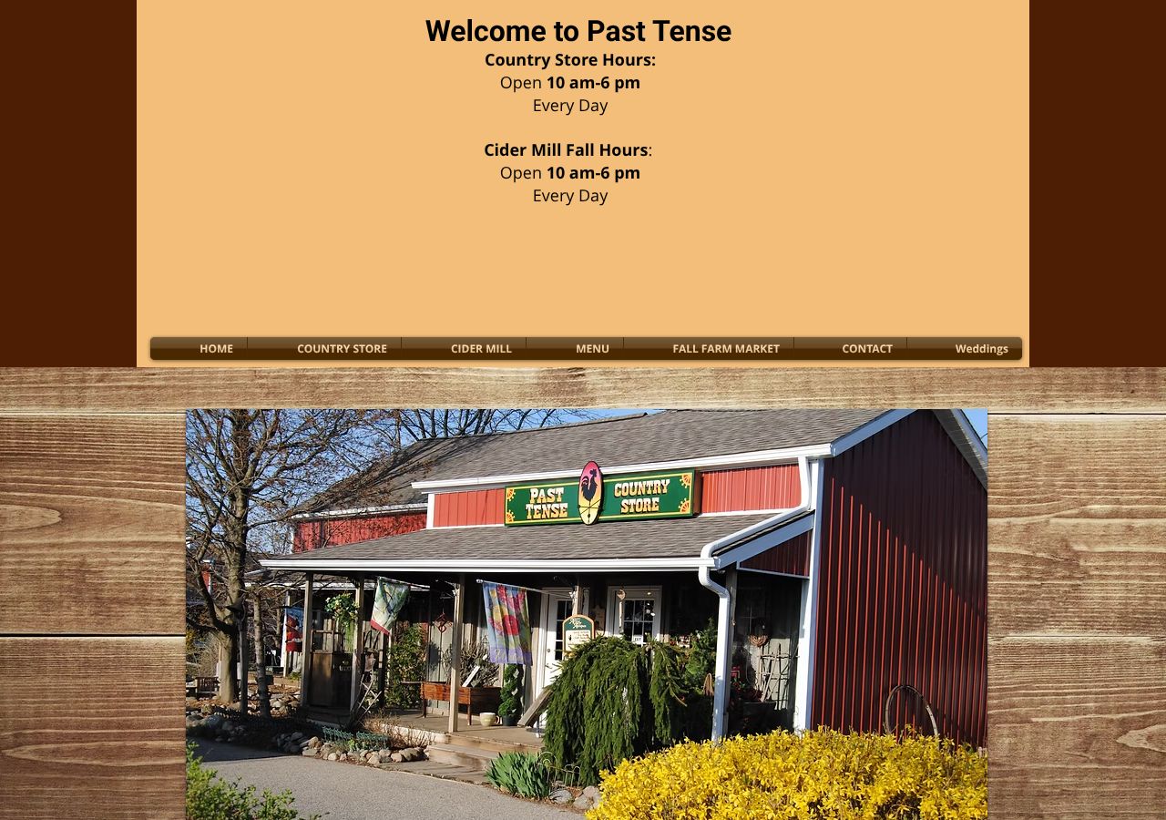 Homepage snapshot of Past Tense