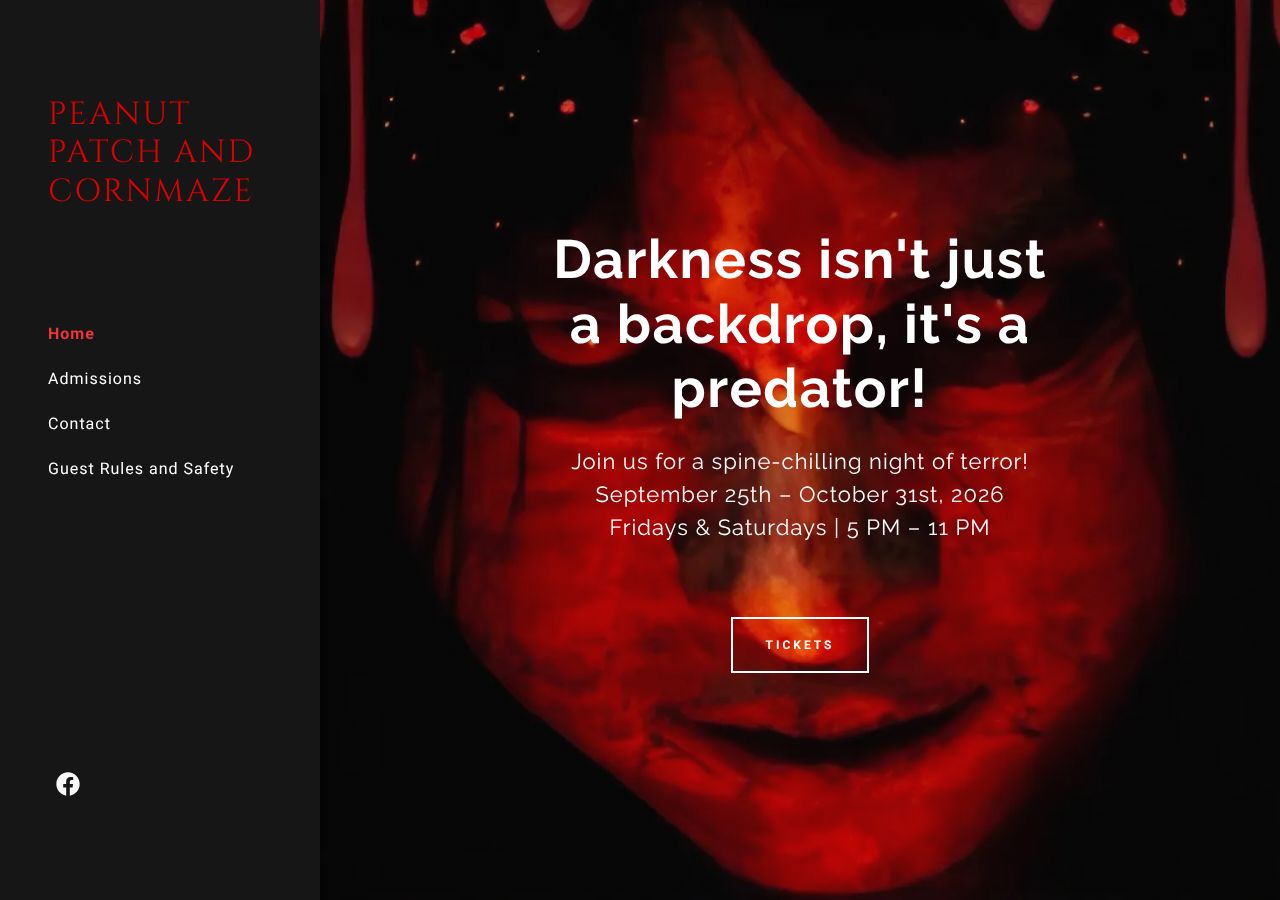 Homepage snapshot of Peanut Patch and Cornmaze