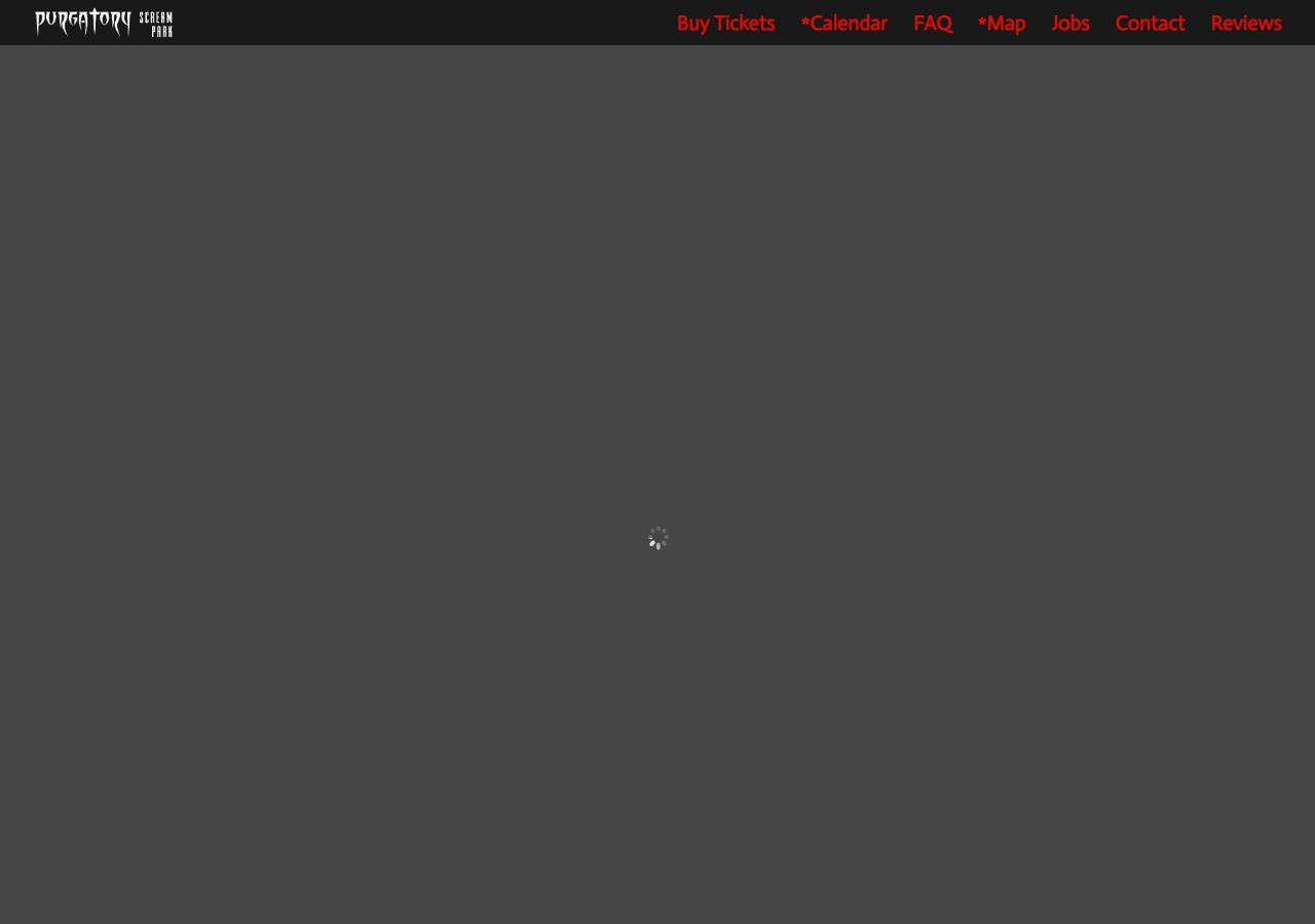 Homepage snapshot of Purgatory Scream Park “Kingwood Asylum”
