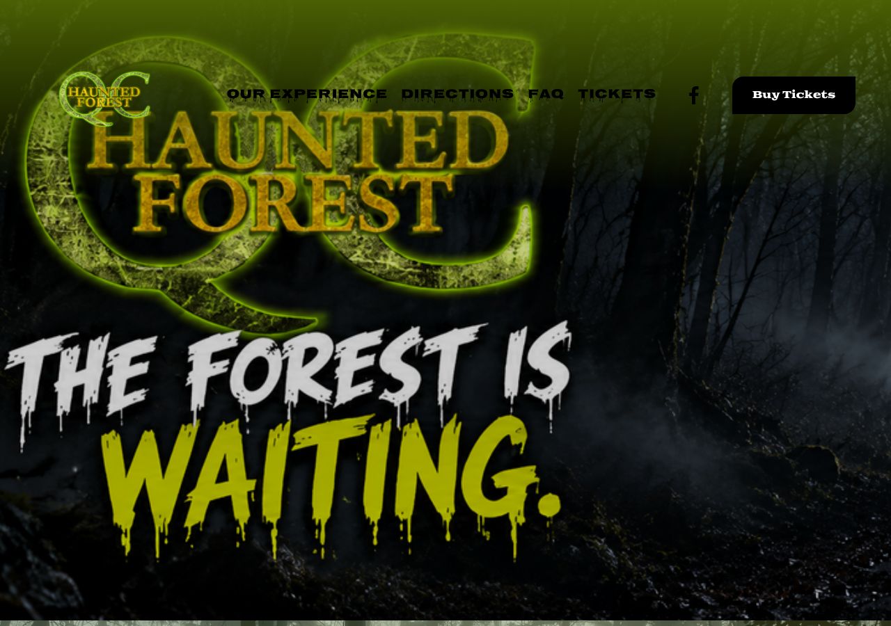 Homepage snapshot of QC Haunted Forest & Hayrack Ride