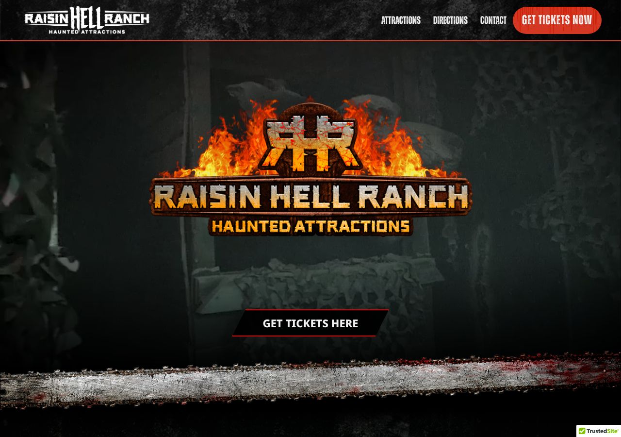 Homepage snapshot of Raisin Hell Ranch