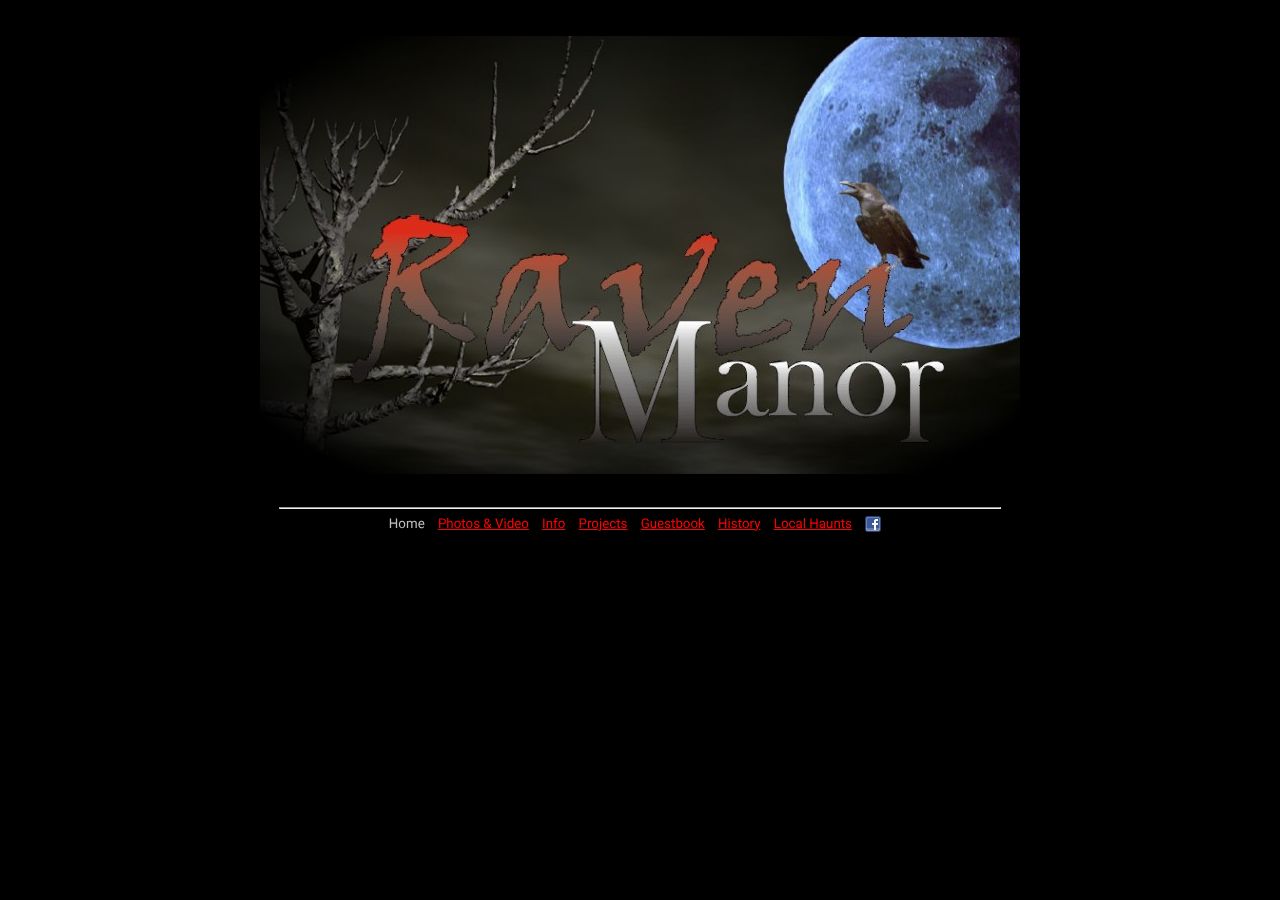 Homepage snapshot of Raven Manor - Halloween Display open Oct. 29-31, 7-10 PM