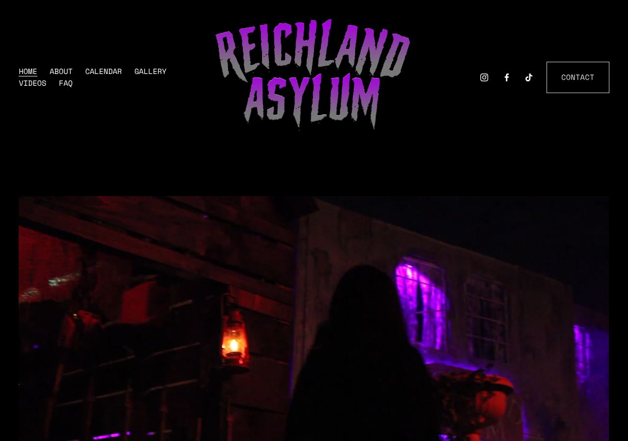 Homepage snapshot of Reichland Asylum Haunted Attraction