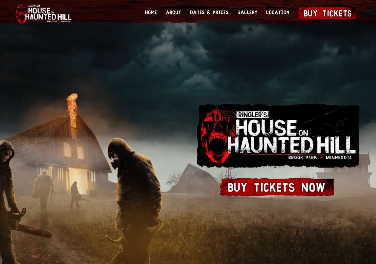 Homepage snapshot of Ringler's House On Haunted Hill