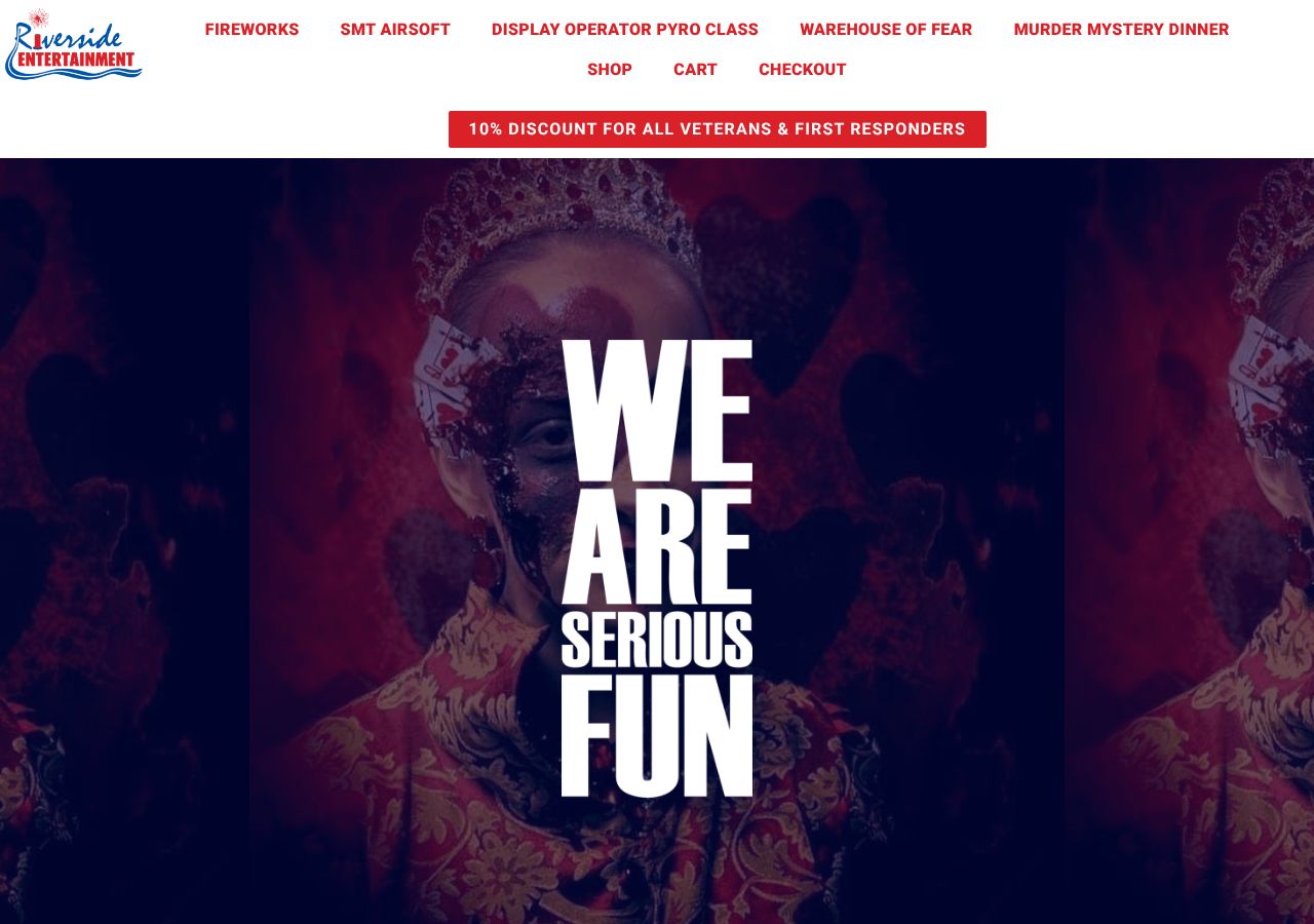 Homepage snapshot of Riverside Entertainment