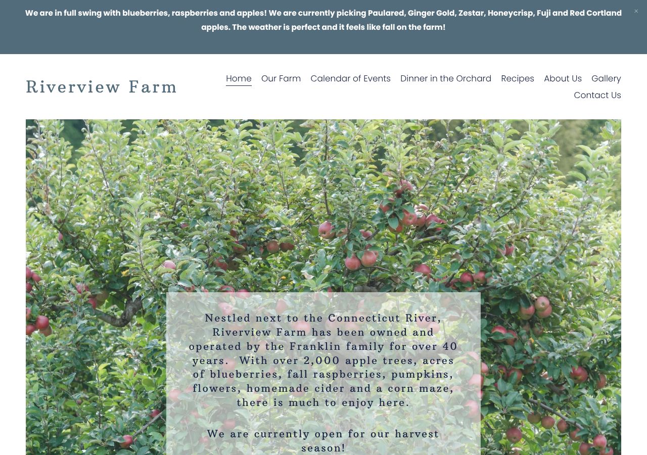 Homepage snapshot of Riverview Farm