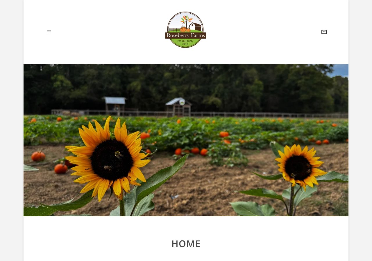 Homepage snapshot of Roseberry Farms Pumpkin Patch, Wedding Venue and Event Rental