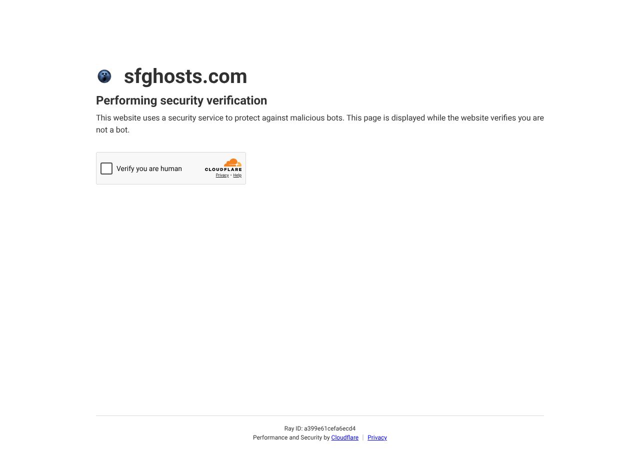Homepage snapshot of San Francisco Ghosts: Ghost Tours & Haunted Pub Crawls