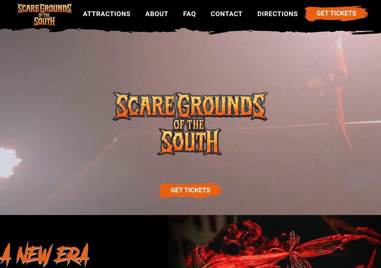 Homepage snapshot of Scare Grounds of the South