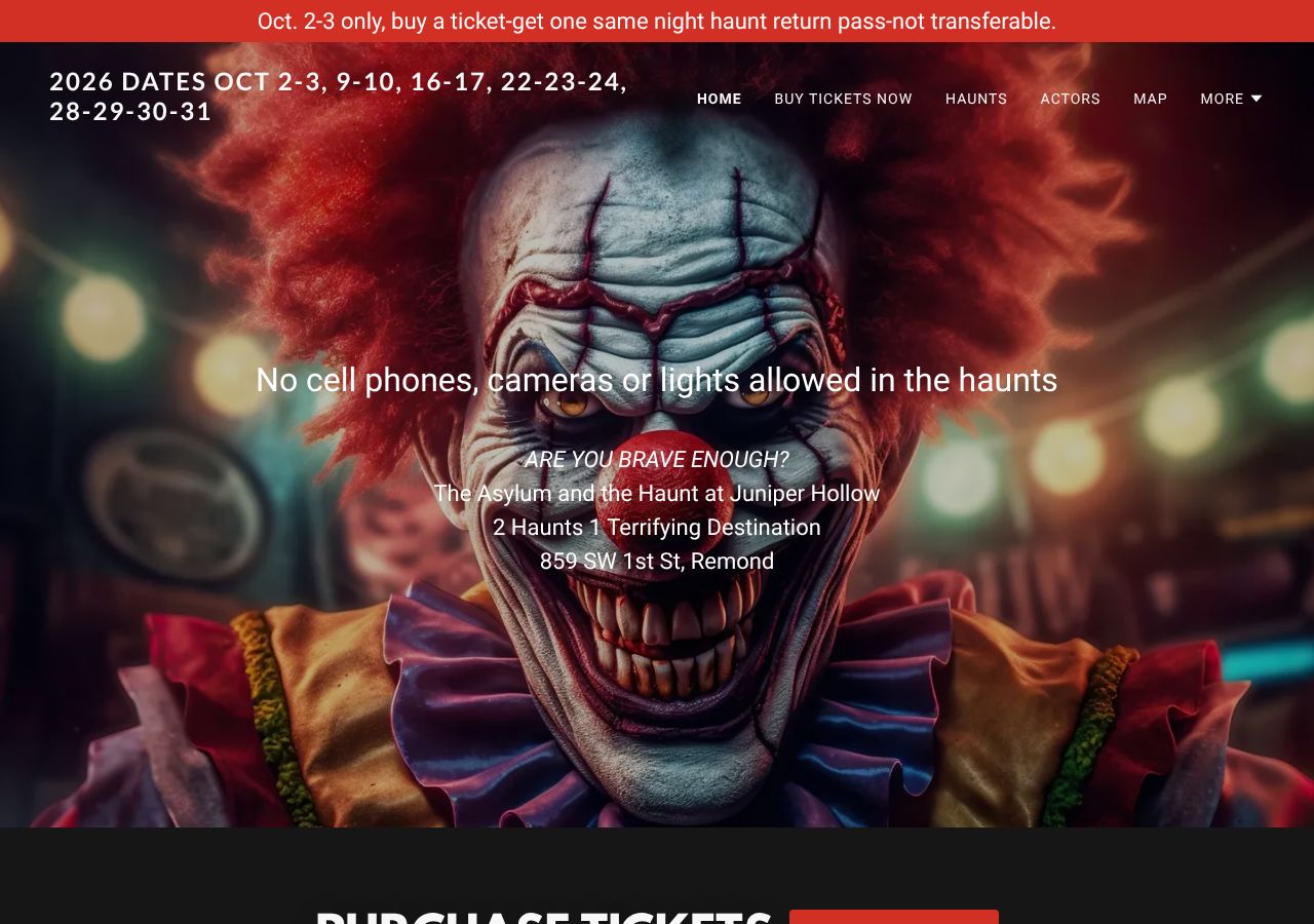 Homepage snapshot of ScareGrounds Haunted Attractions