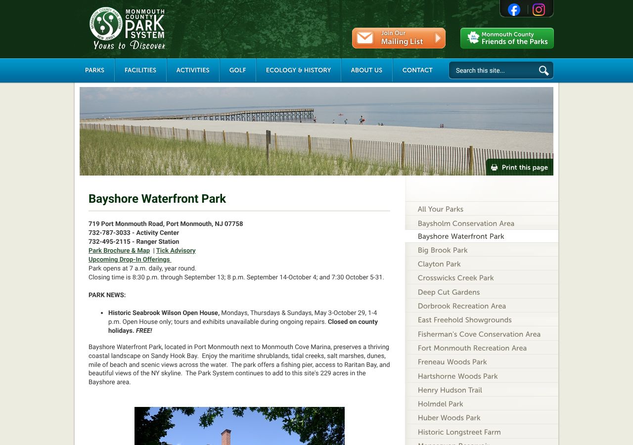Homepage snapshot of Seabrook-Wilson House