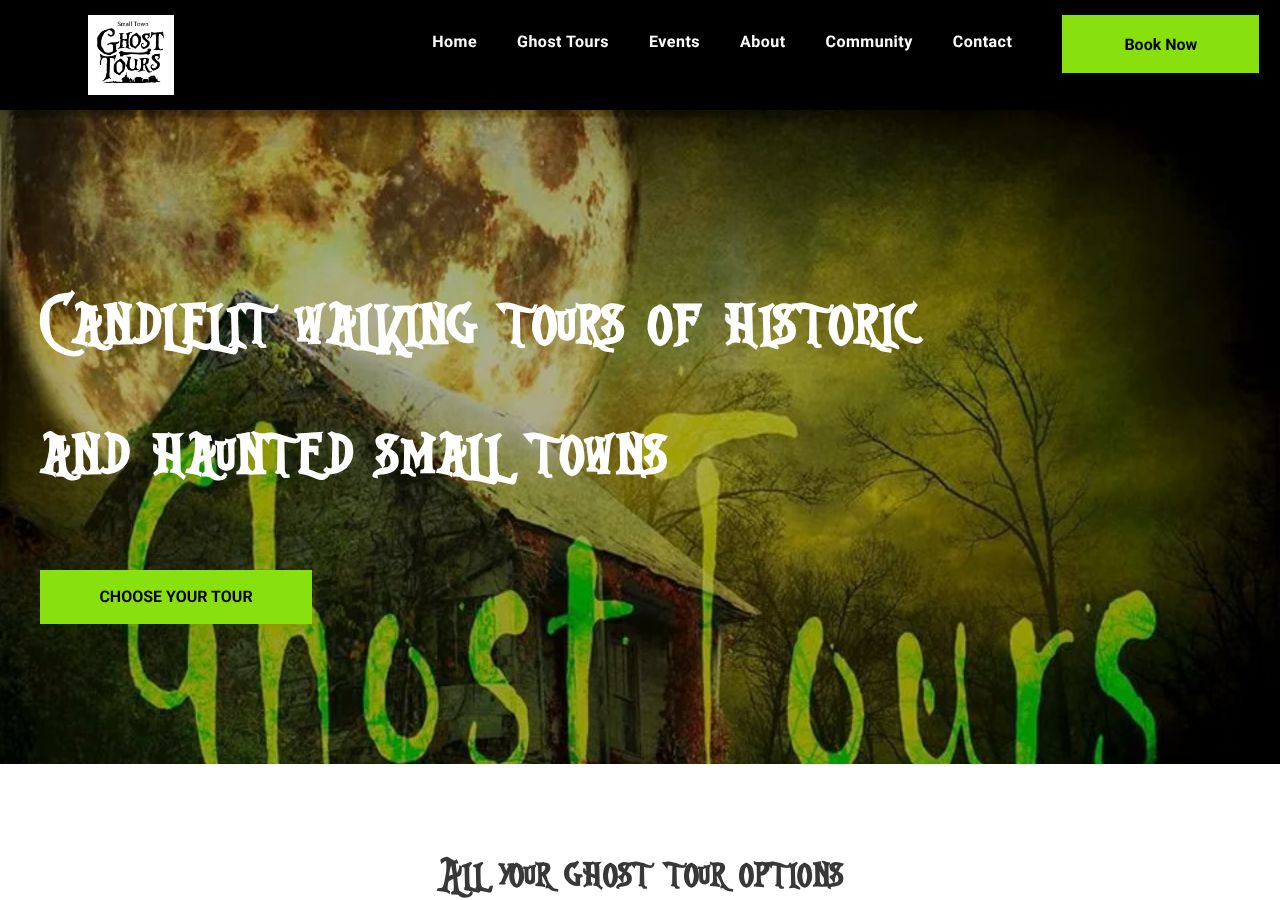 Homepage snapshot of Shepherdstown Ghost Tours