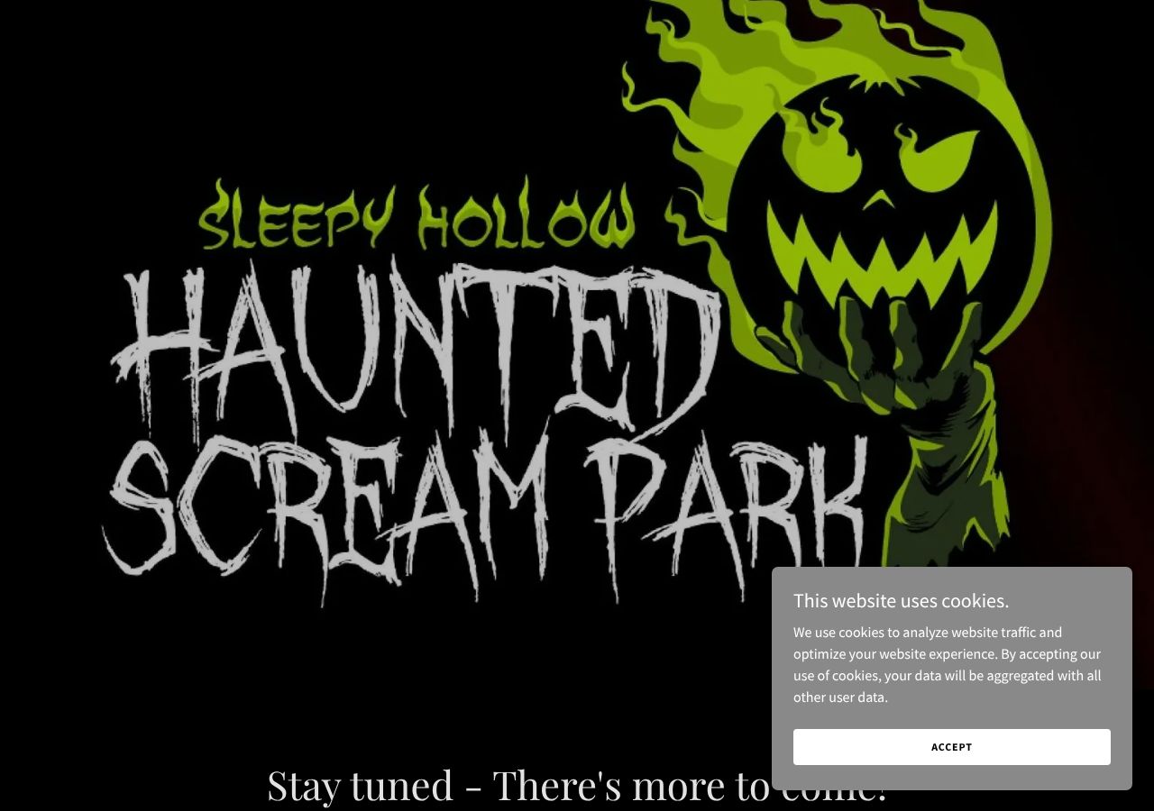 Homepage snapshot of SLEEPY HOLLOW'S HAUNTED SCREAM PARK