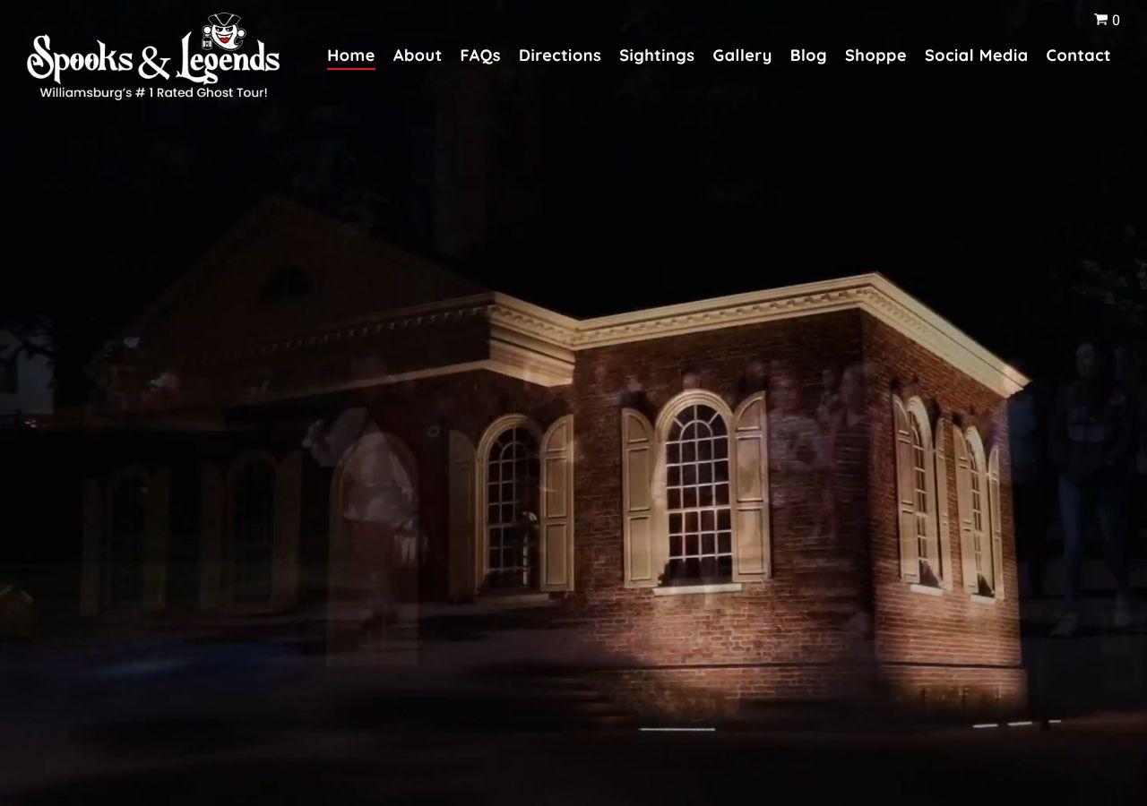 Homepage snapshot of Spooks and Legends Haunted Ghost Tours LLC