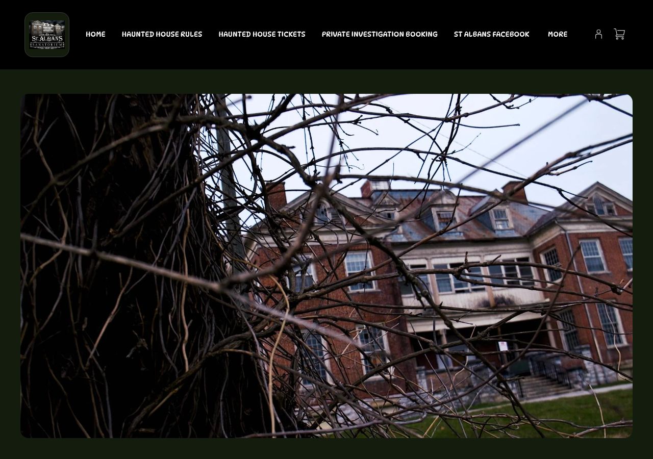 Homepage snapshot of St Albans Sanatorium