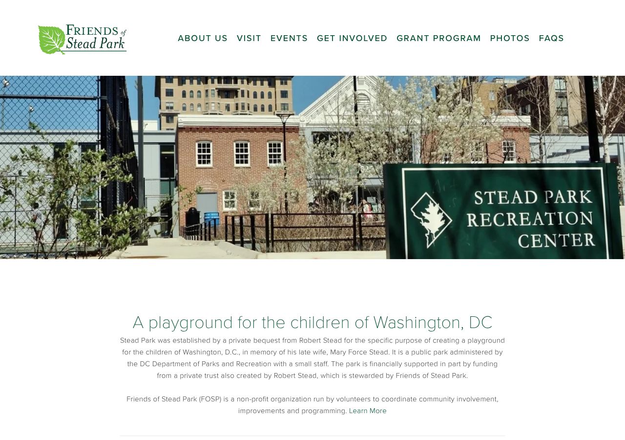 Homepage snapshot of Stead Park