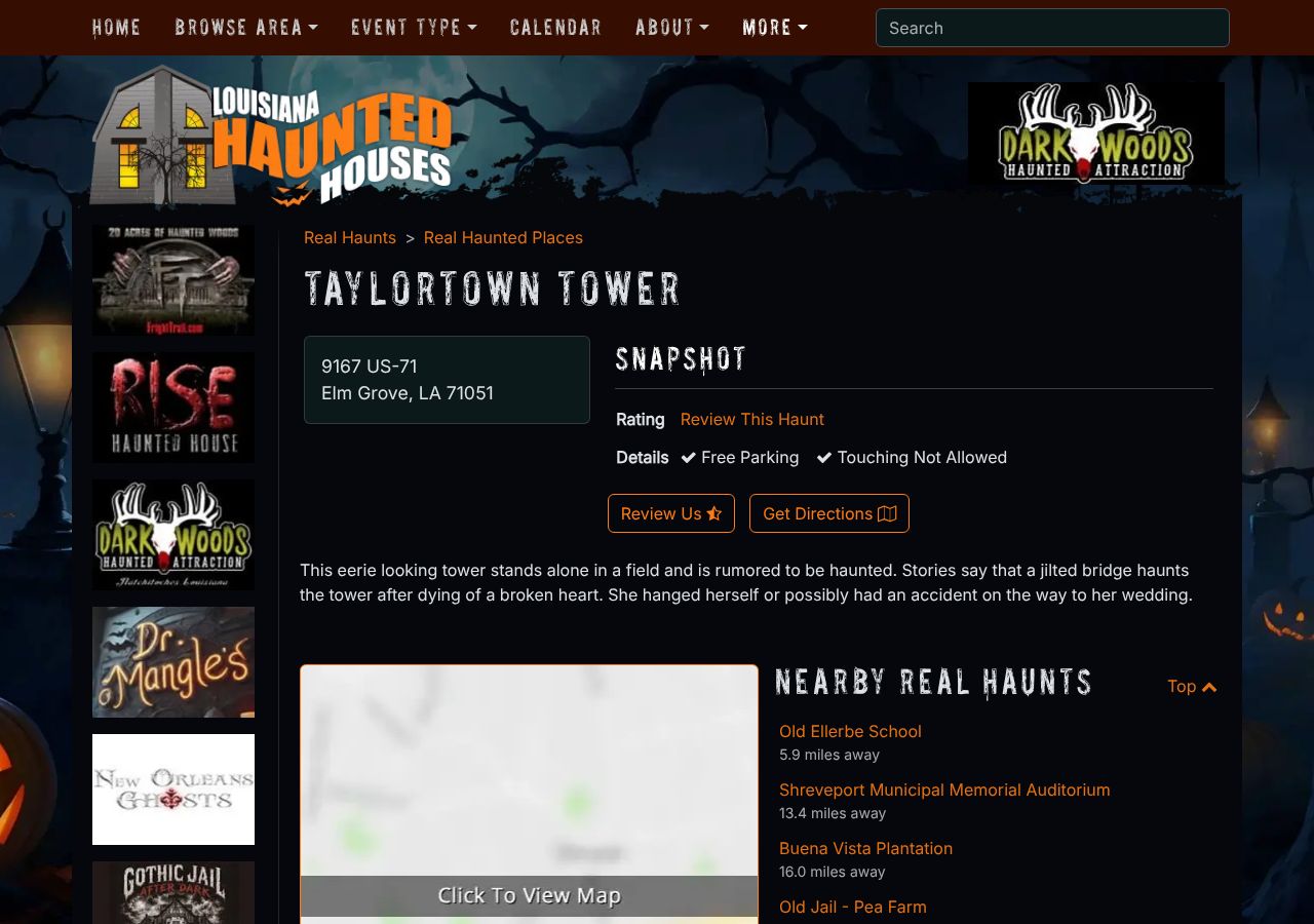 Homepage snapshot of Taylortown Tower