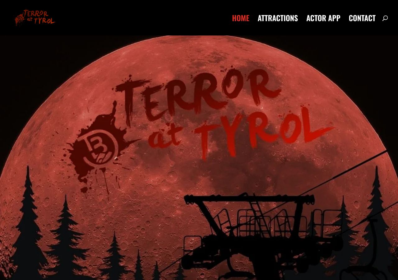 Homepage snapshot of Terror at Tyrol Haunted Attraction